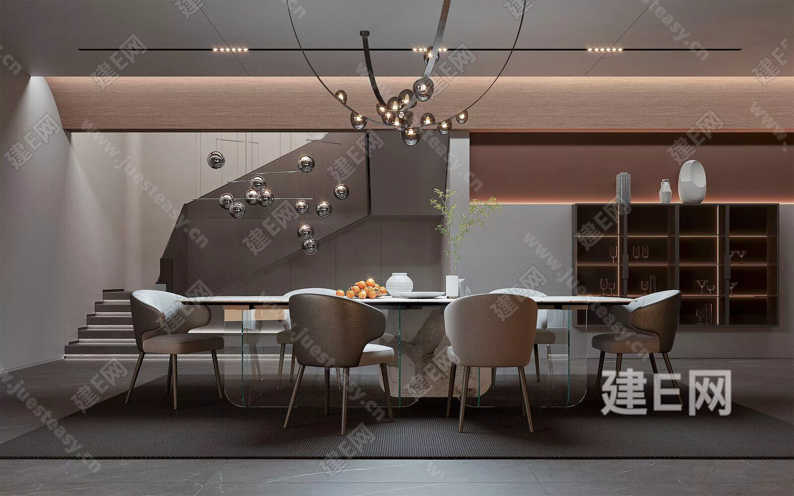 MODERN DINING ROOM - SKETCHUP 3D SCENE - ENSCAPE - 105466464