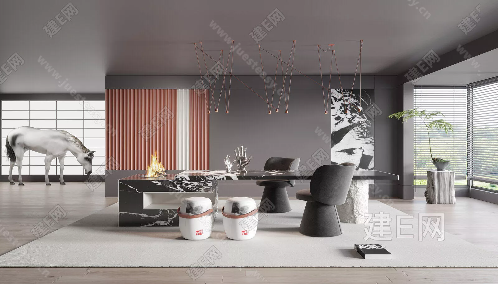 MODERN DINING ROOM - SKETCHUP 3D SCENE - ENSCAPE - 105991640