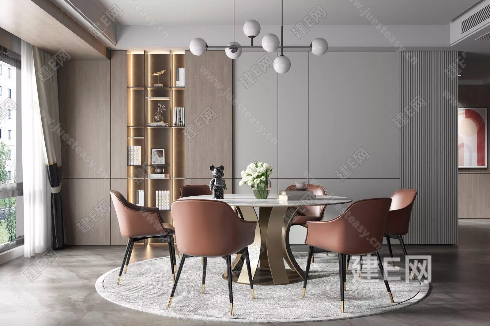 MODERN DINING ROOM - SKETCHUP 3D SCENE - ENSCAPE - 106712441