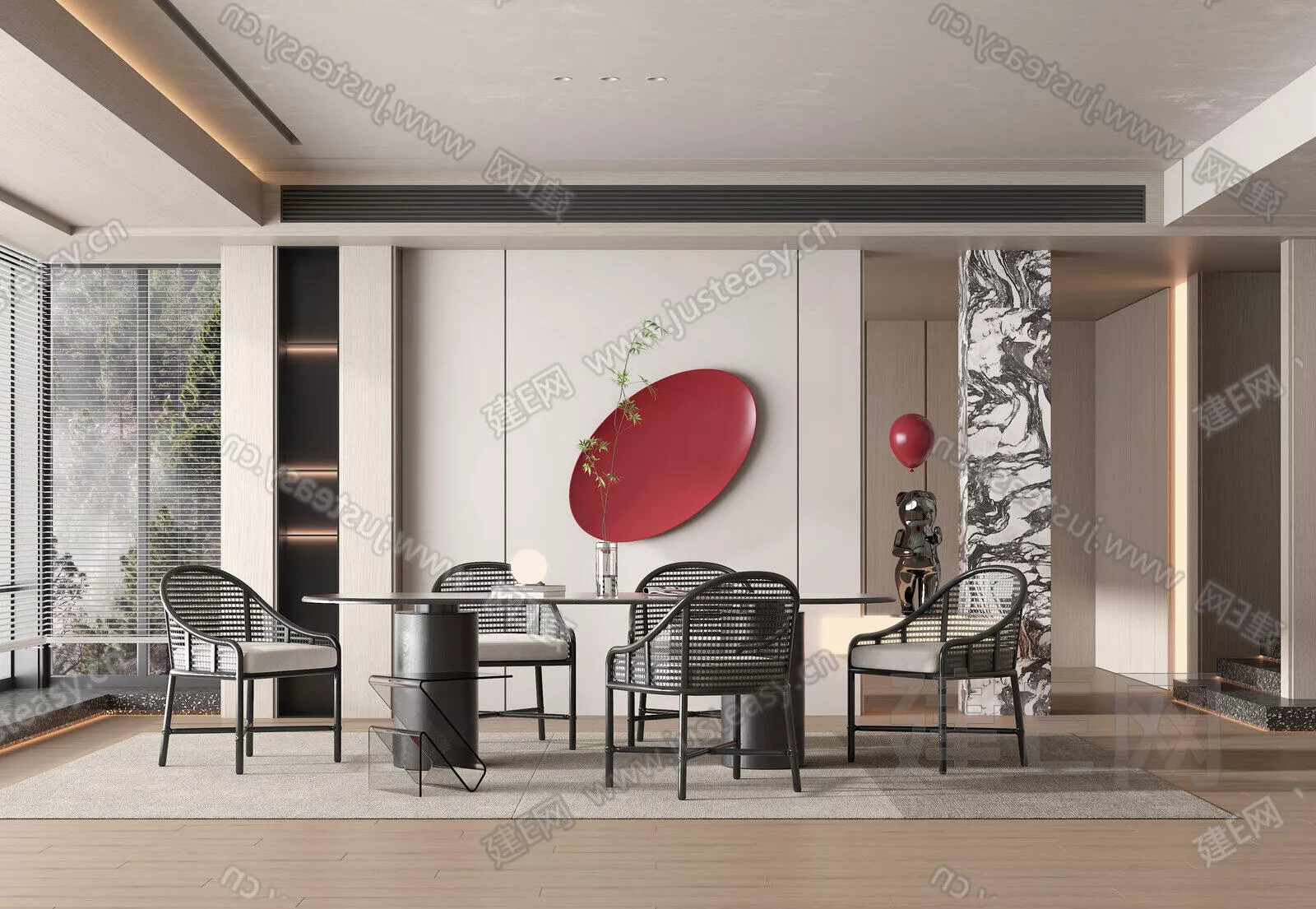 MODERN DINING ROOM - SKETCHUP 3D SCENE - ENSCAPE - 107300928