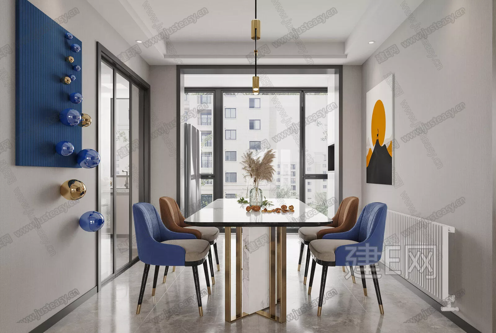 MODERN DINING ROOM - SKETCHUP 3D SCENE - ENSCAPE - 109005522