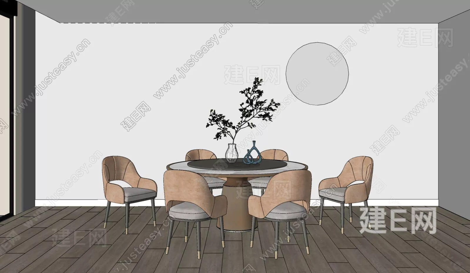 MODERN DINING ROOM - SKETCHUP 3D SCENE - ENSCAPE - 109331772