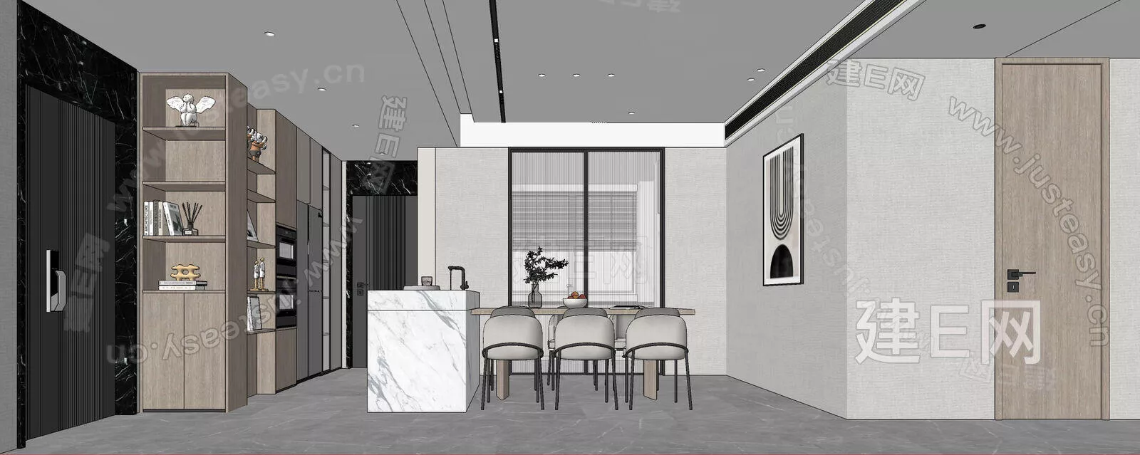 MODERN DINING ROOM - SKETCHUP 3D SCENE - ENSCAPE - 109594030