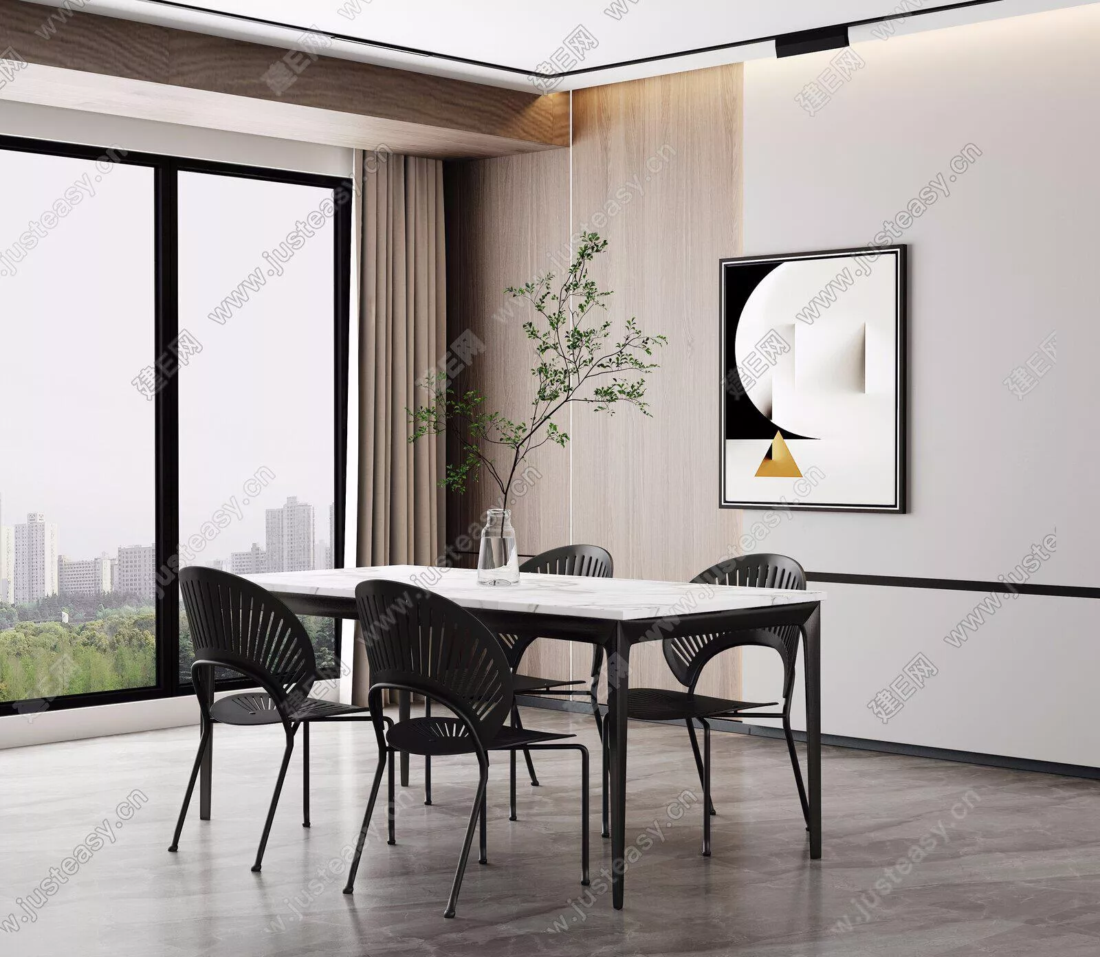 MODERN DINING ROOM - SKETCHUP 3D SCENE - ENSCAPE - 109857367