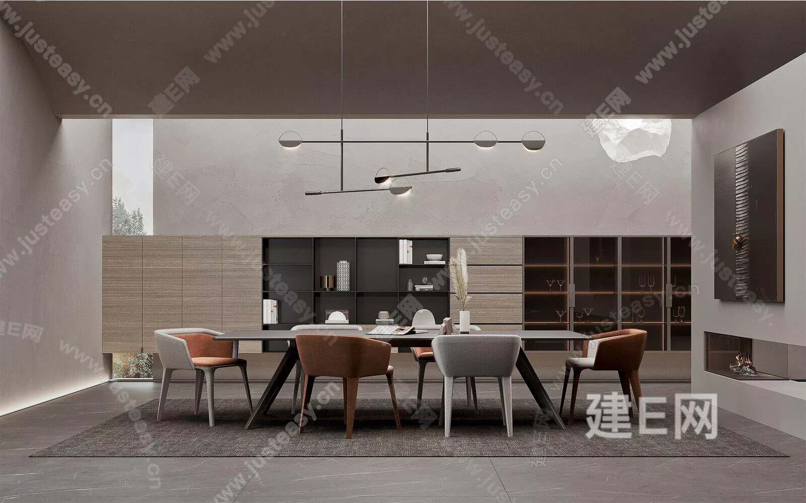 MODERN DINING ROOM - SKETCHUP 3D SCENE - ENSCAPE - 110185454