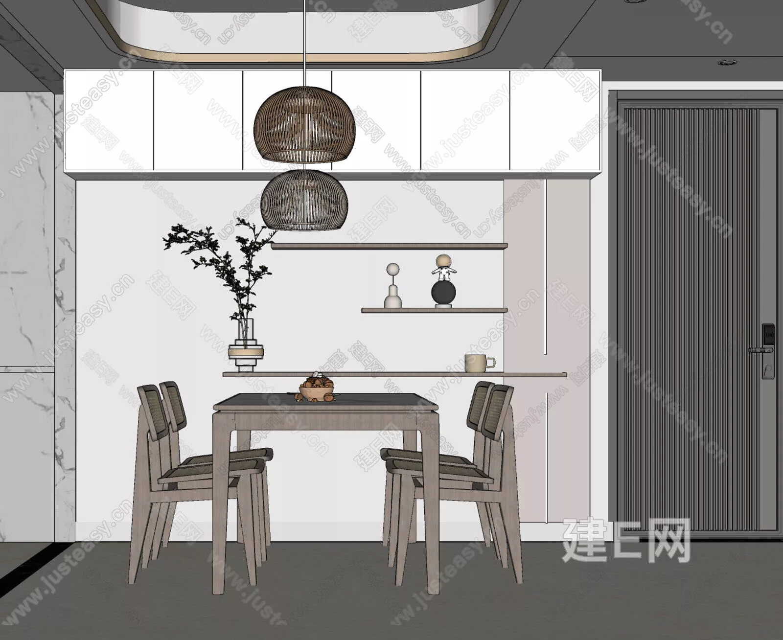 MODERN DINING ROOM - SKETCHUP 3D SCENE - ENSCAPE - 110445666