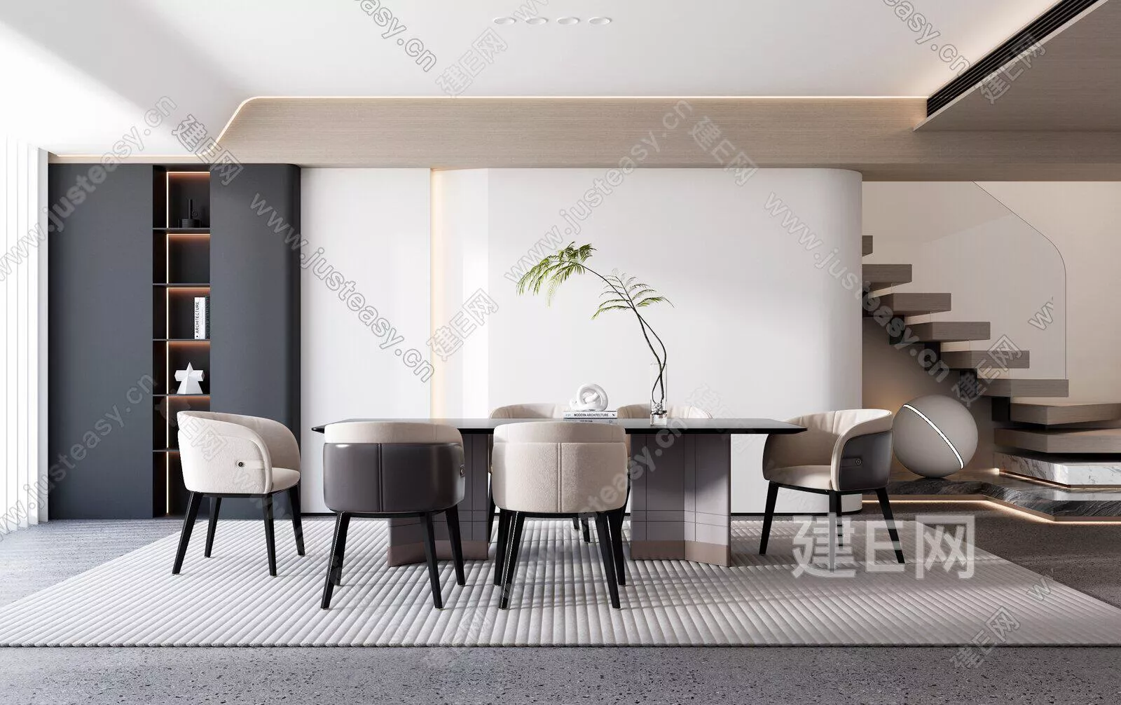 MODERN DINING ROOM - SKETCHUP 3D SCENE - ENSCAPE - 110446401