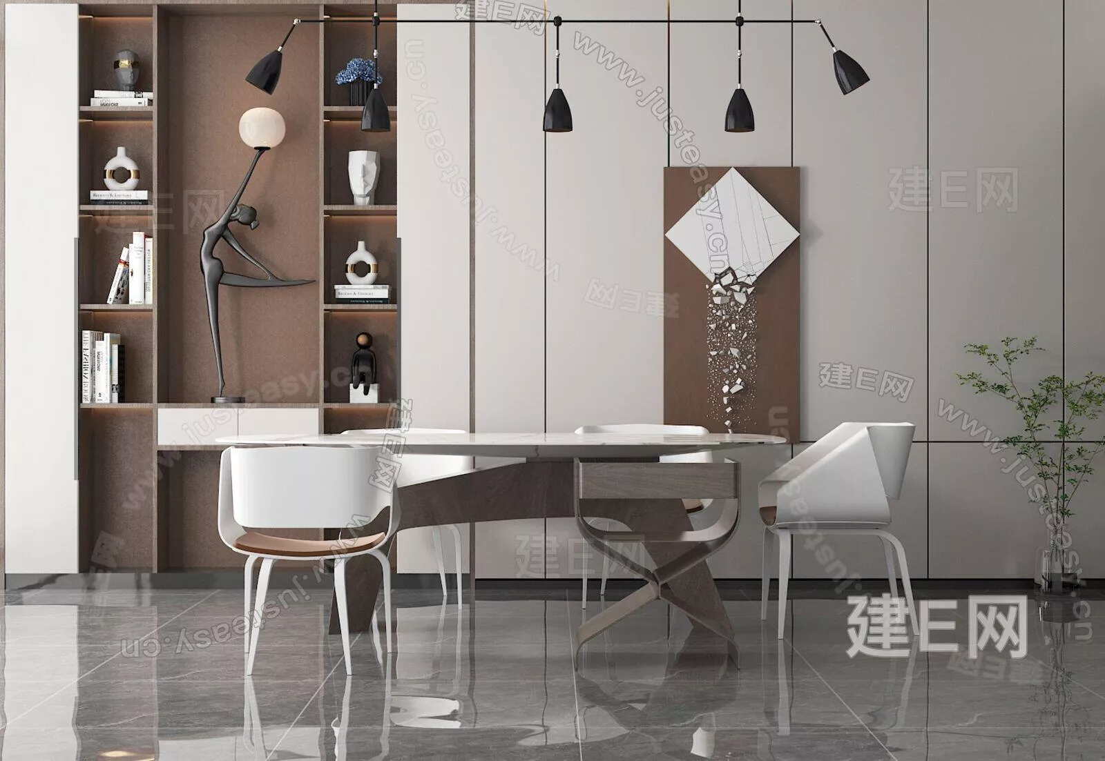 MODERN DINING ROOM - SKETCHUP 3D SCENE - ENSCAPE - 110773706