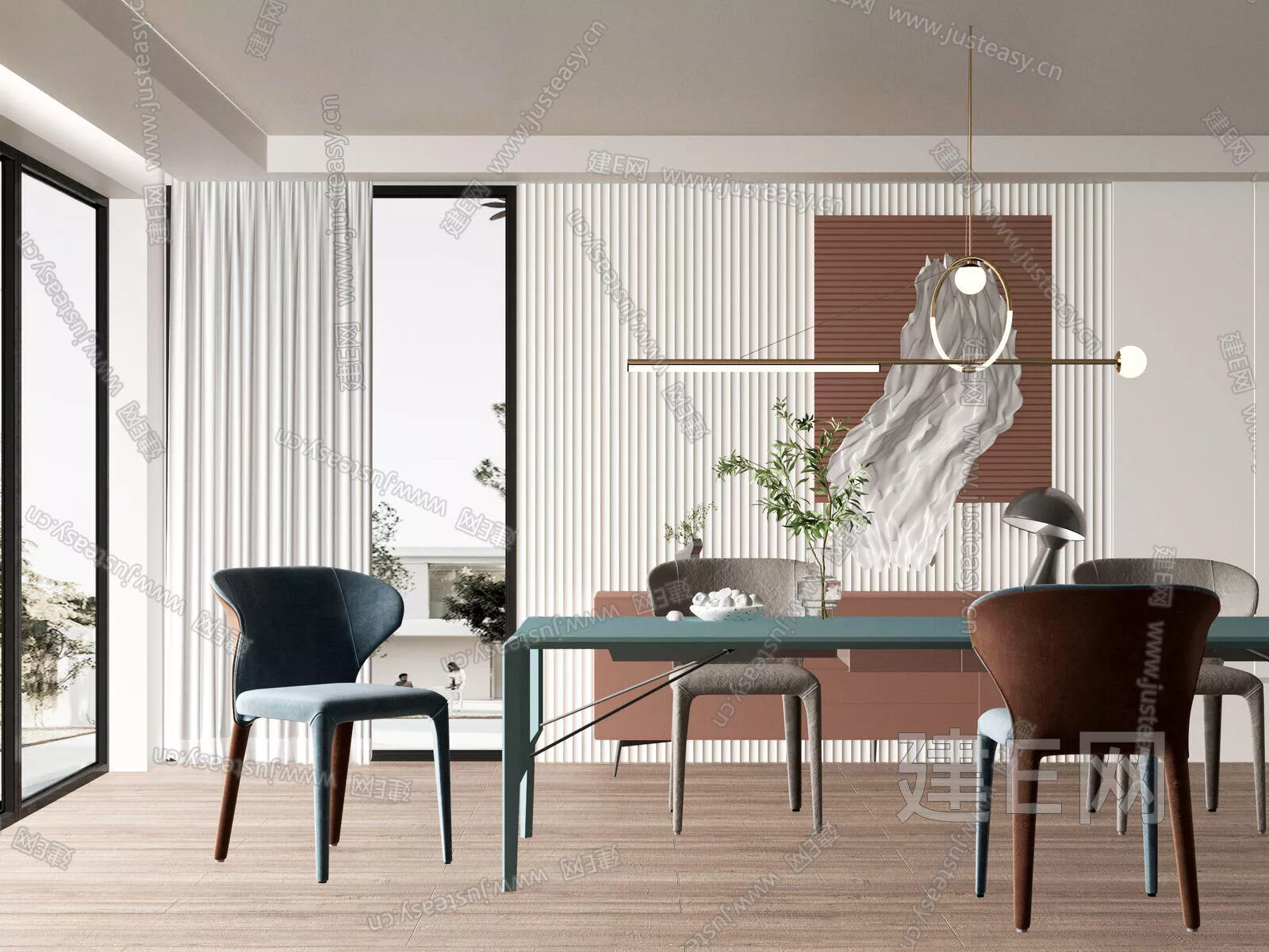 MODERN DINING ROOM - SKETCHUP 3D SCENE - ENSCAPE - 112739748