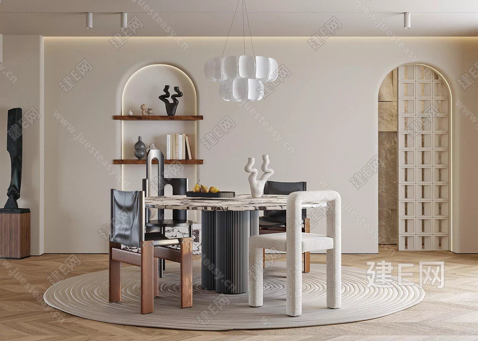 MODERN DINING ROOM - SKETCHUP 3D SCENE - ENSCAPE - 113069393