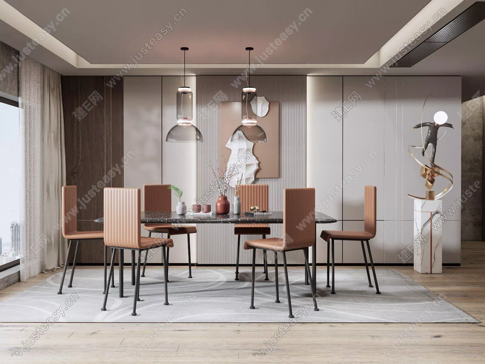 MODERN DINING ROOM - SKETCHUP 3D SCENE - ENSCAPE - 113264000