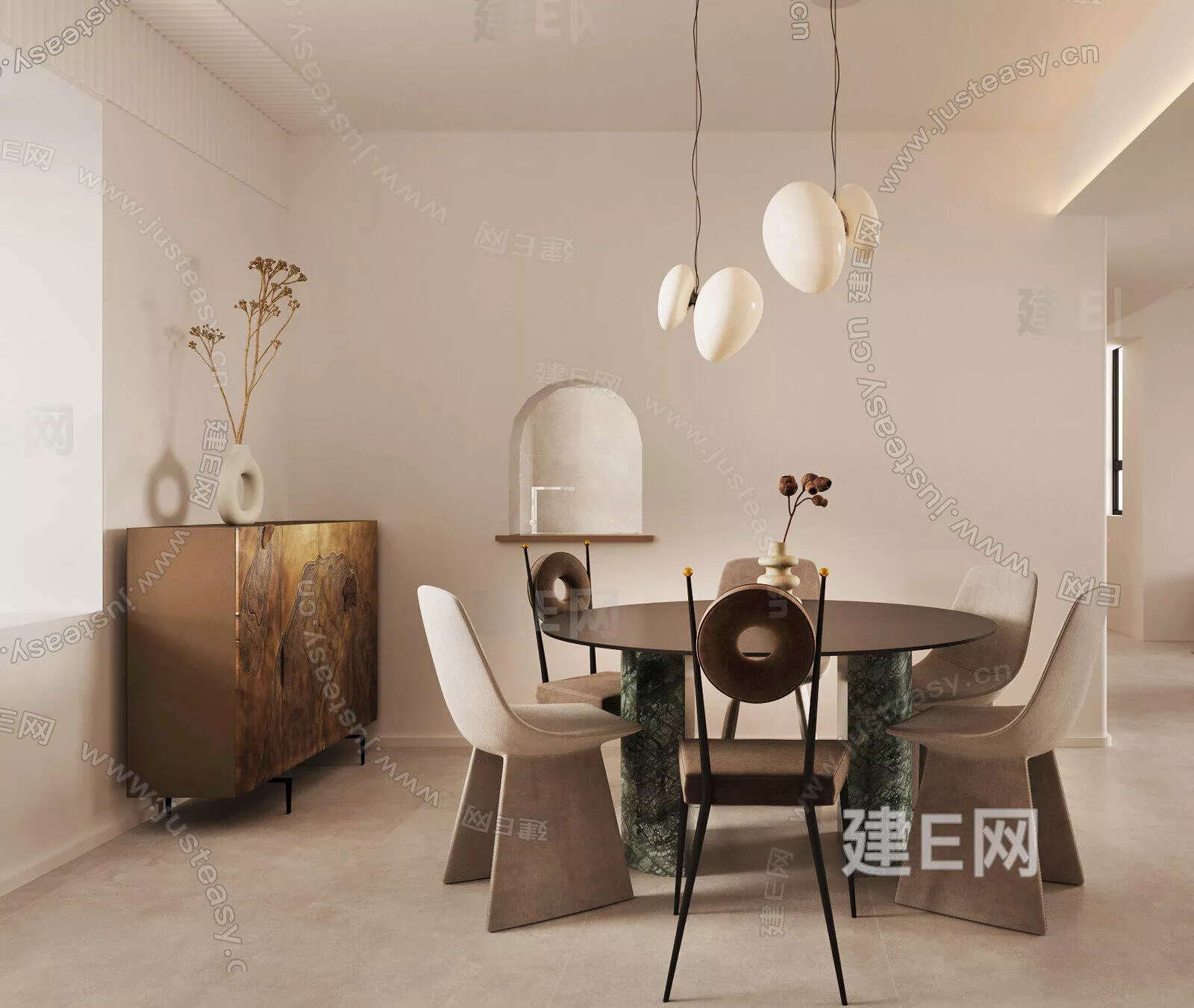 MODERN DINING ROOM - SKETCHUP 3D SCENE - ENSCAPE - 114052399