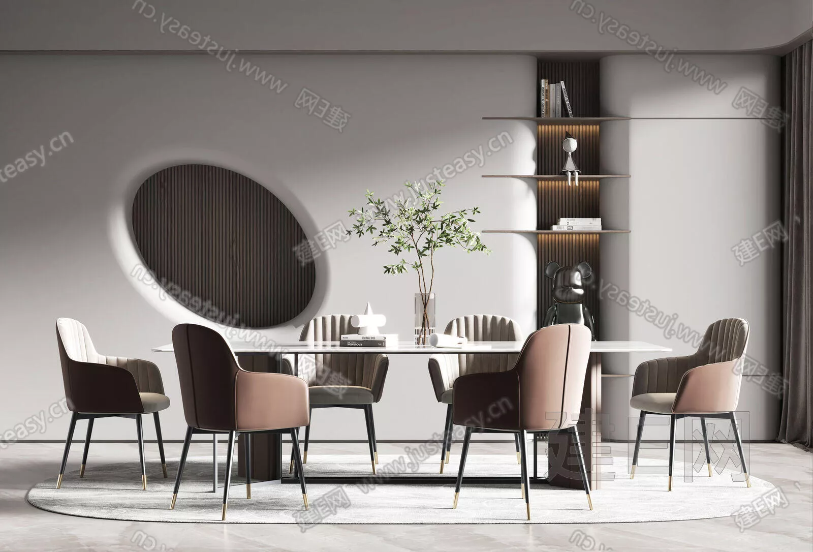 MODERN DINING ROOM - SKETCHUP 3D SCENE - ENSCAPE - 114115665