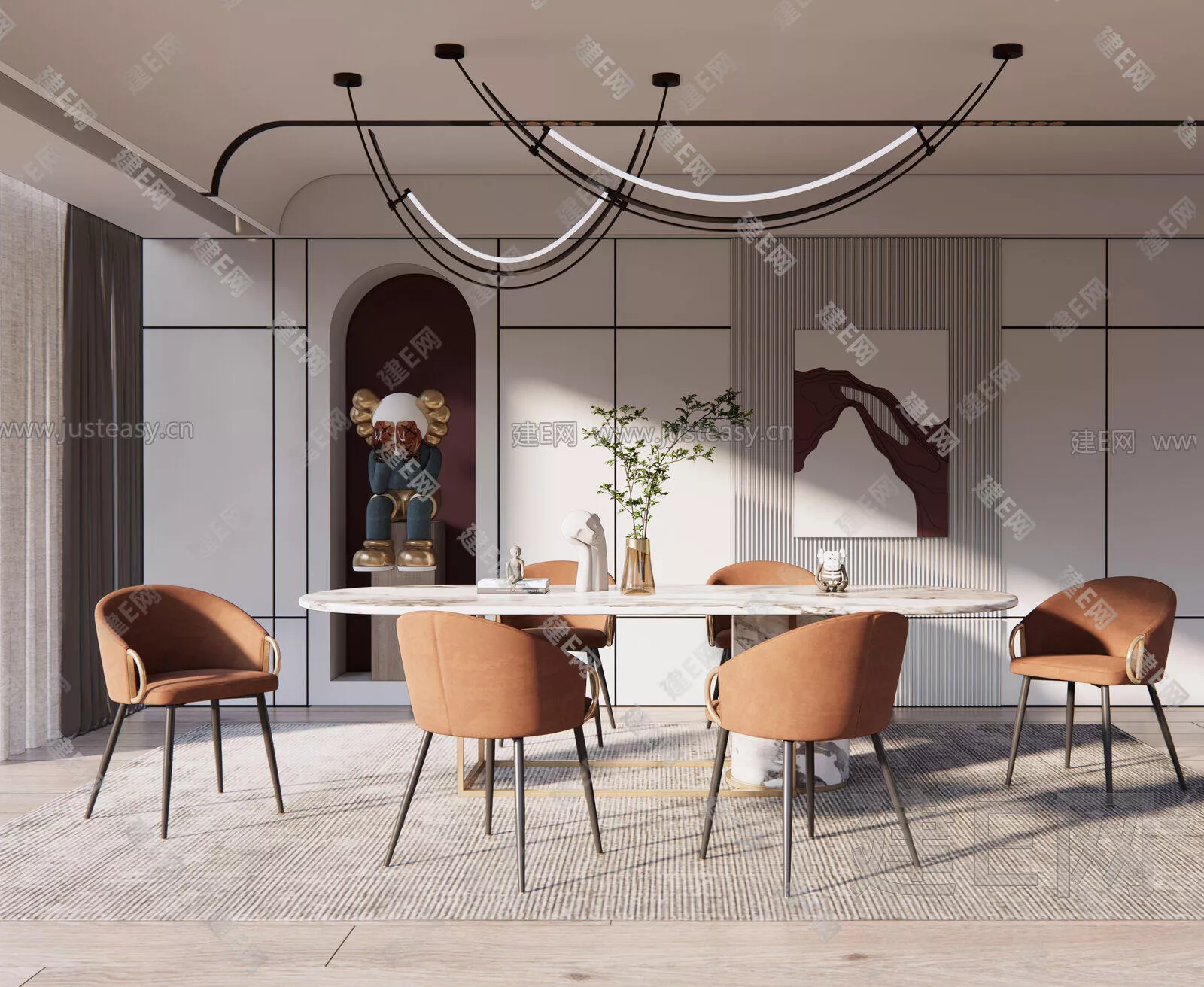 MODERN DINING ROOM - SKETCHUP 3D SCENE - ENSCAPE - 114967917