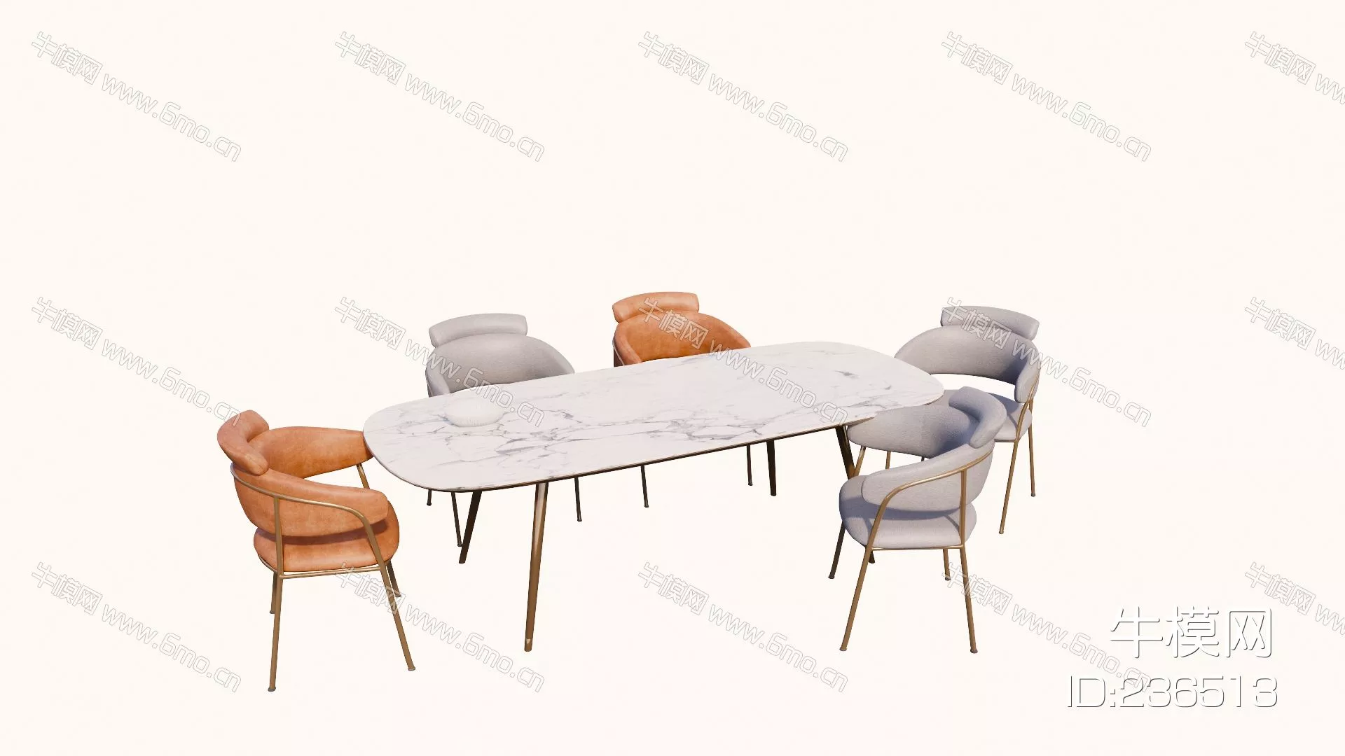 MODERN DINING TABLE SET - SKETCHUP 3D MODEL - ENSCAPE - 236513