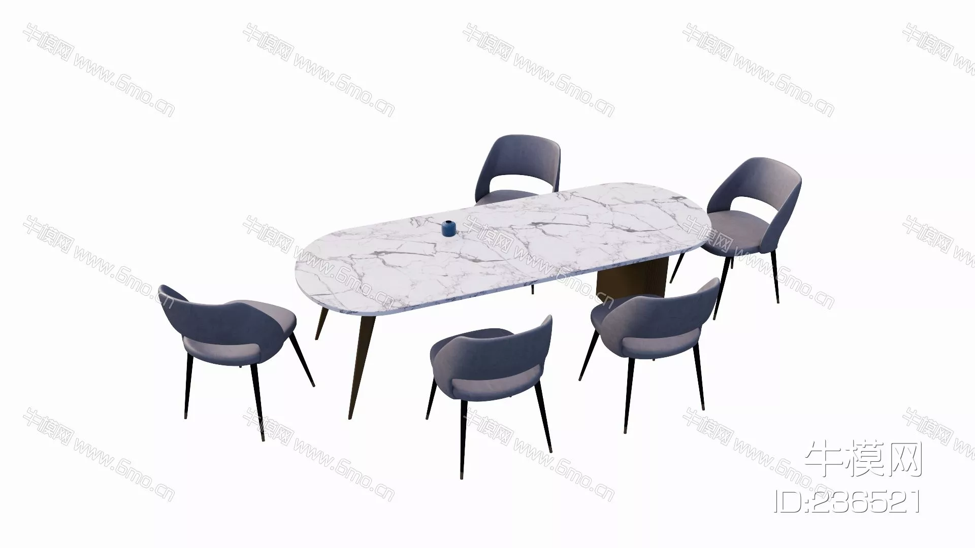 MODERN DINING TABLE SET - SKETCHUP 3D MODEL - ENSCAPE - 236521