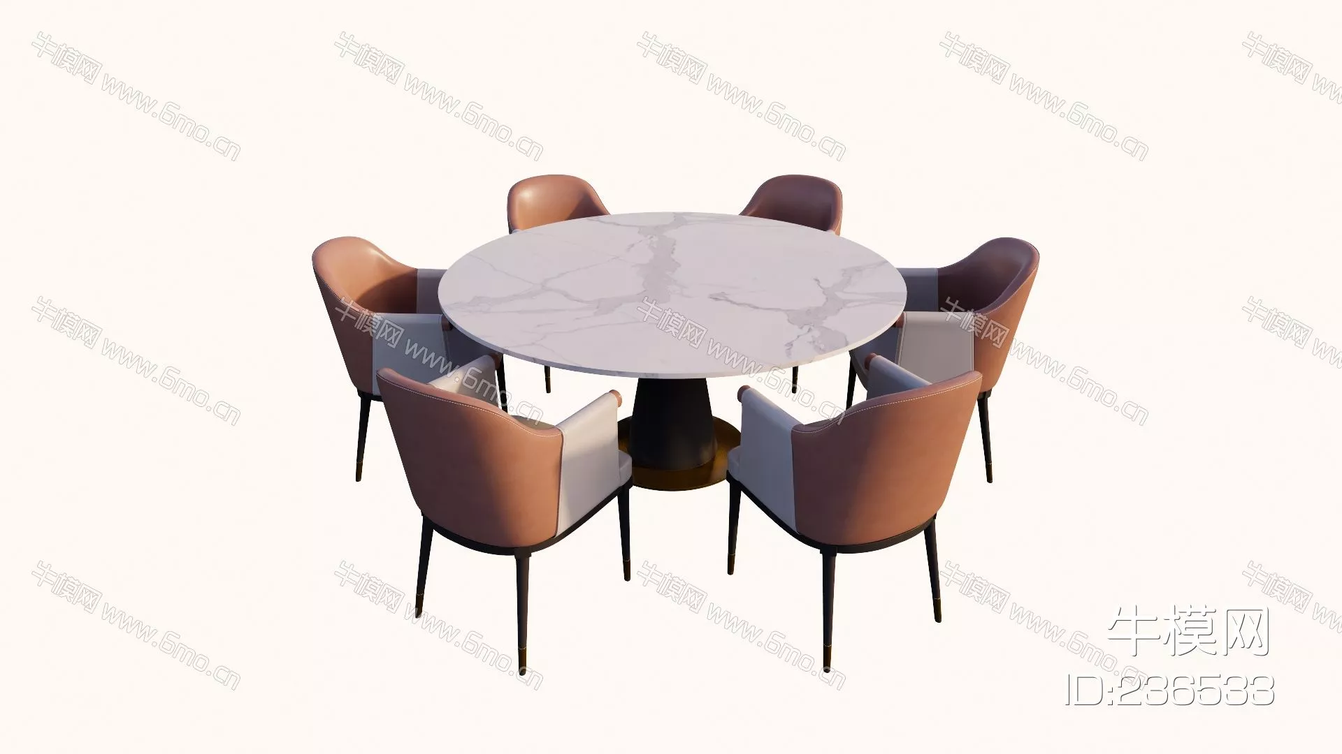 MODERN DINING TABLE SET - SKETCHUP 3D MODEL - ENSCAPE - 236533