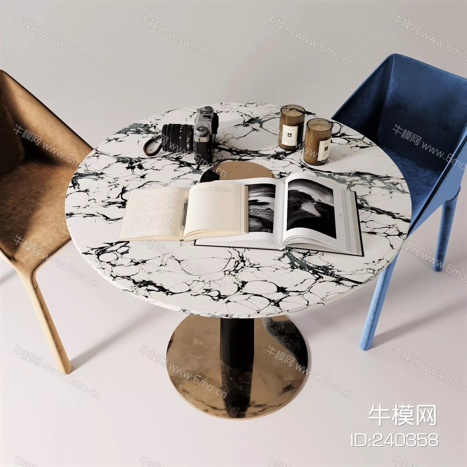 MODERN DINING TABLE SET - SKETCHUP 3D MODEL - ENSCAPE - 240358