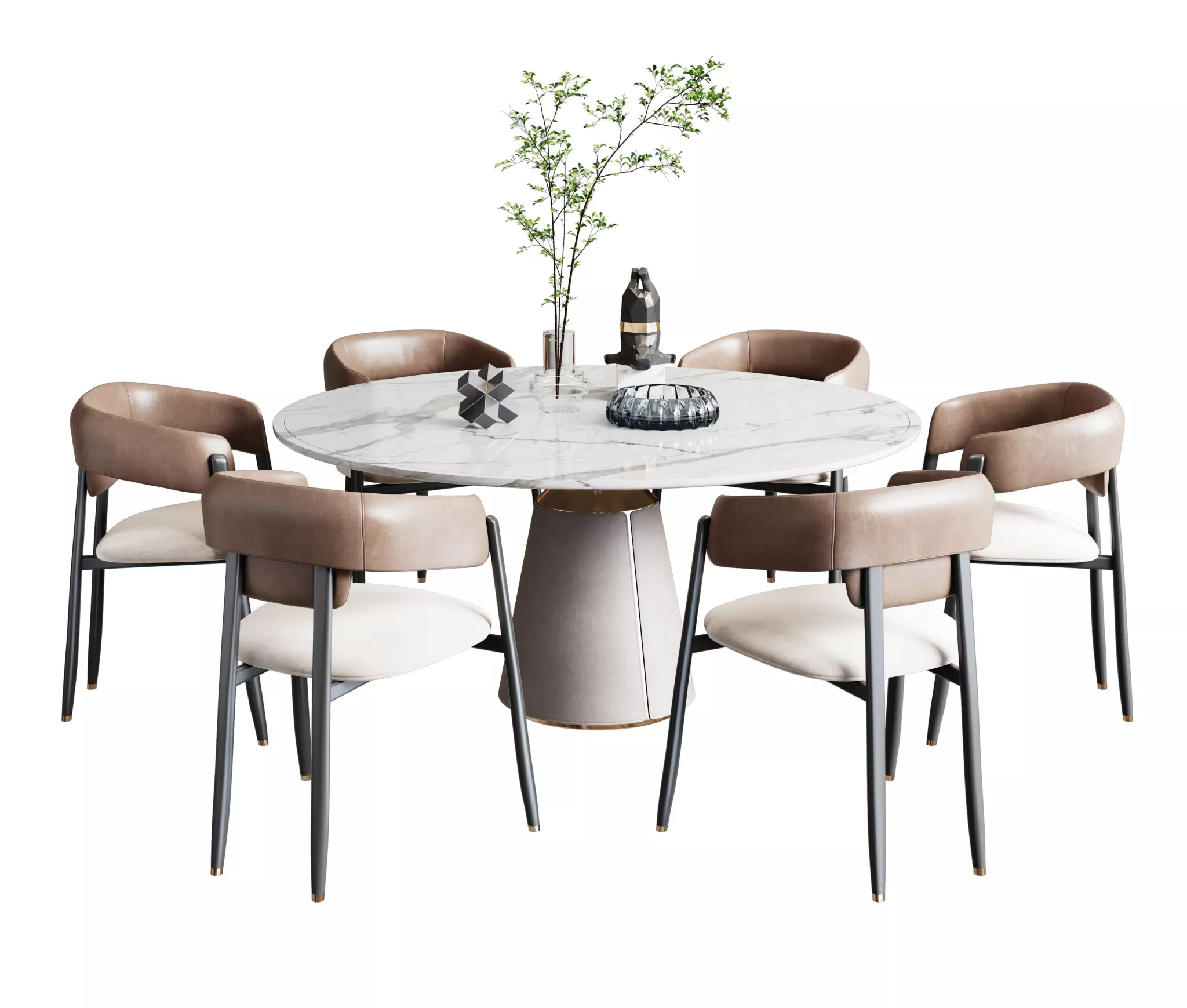 MODERN DINING TABLE SET - SKETCHUP 3D MODEL - ENSCAPE - 244797