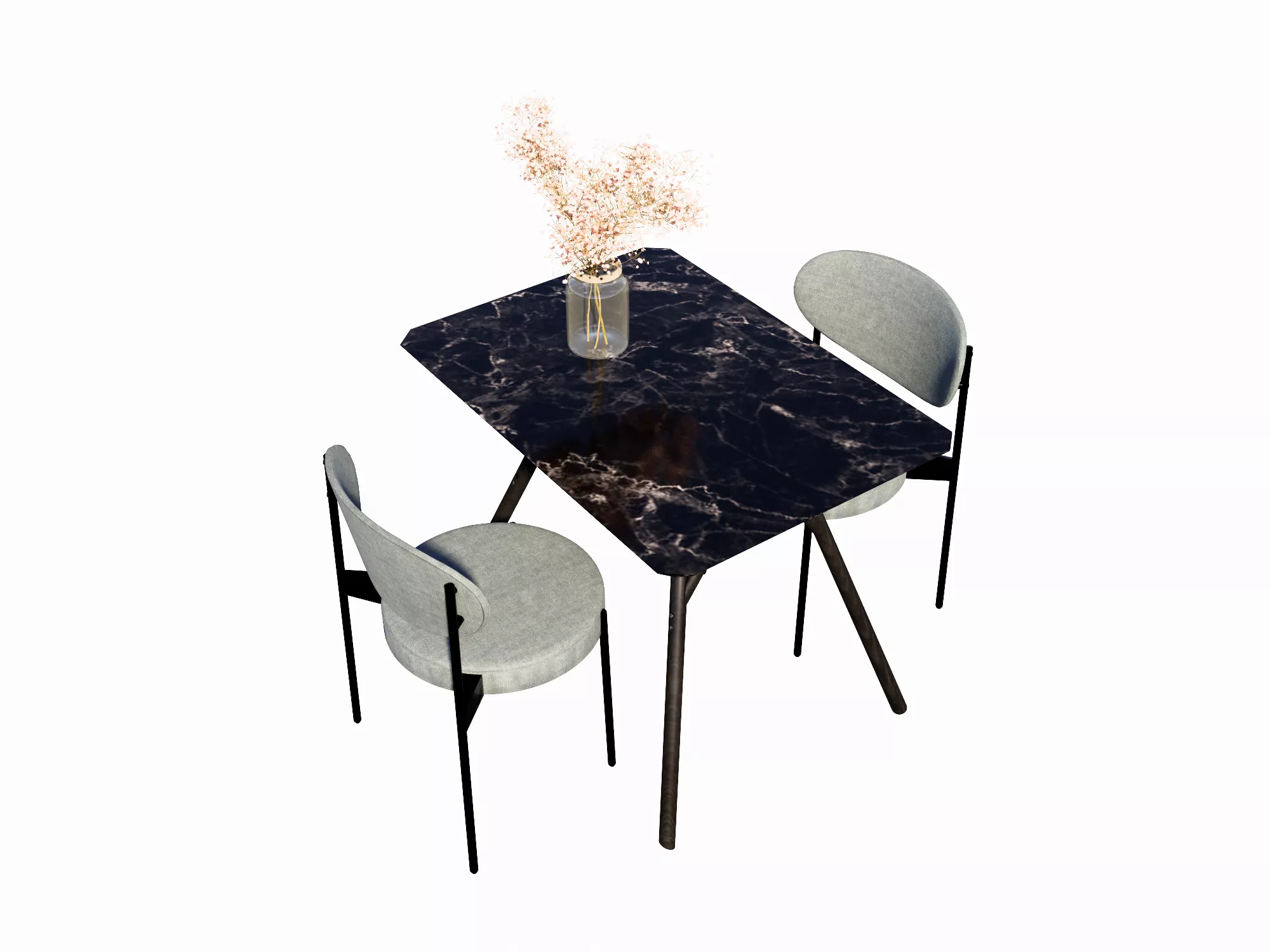 MODERN DINING TABLE SET - SKETCHUP 3D MODEL - ENSCAPE - 246075