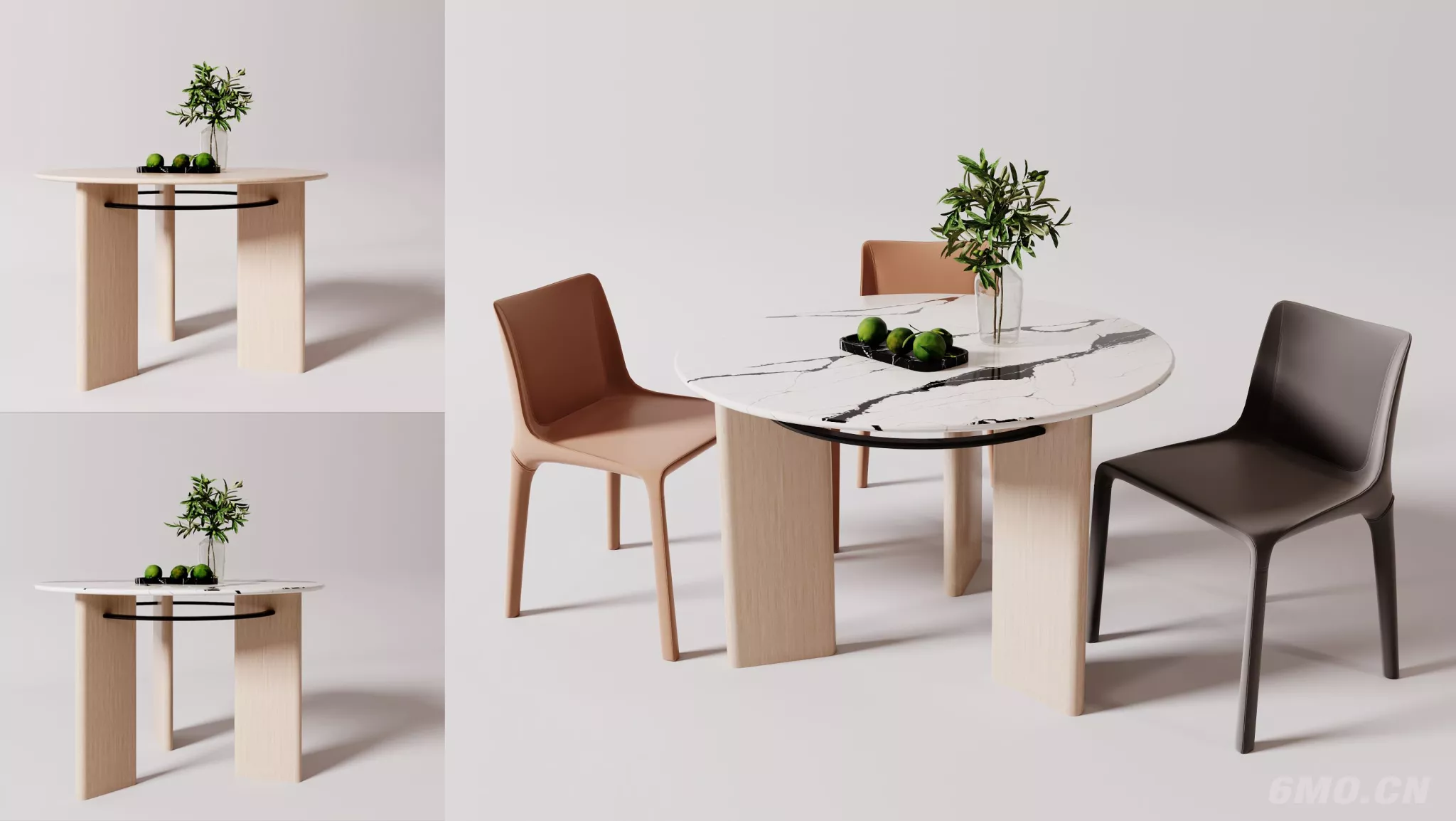 MODERN DINING TABLE SET - SKETCHUP 3D MODEL - ENSCAPE - 246645