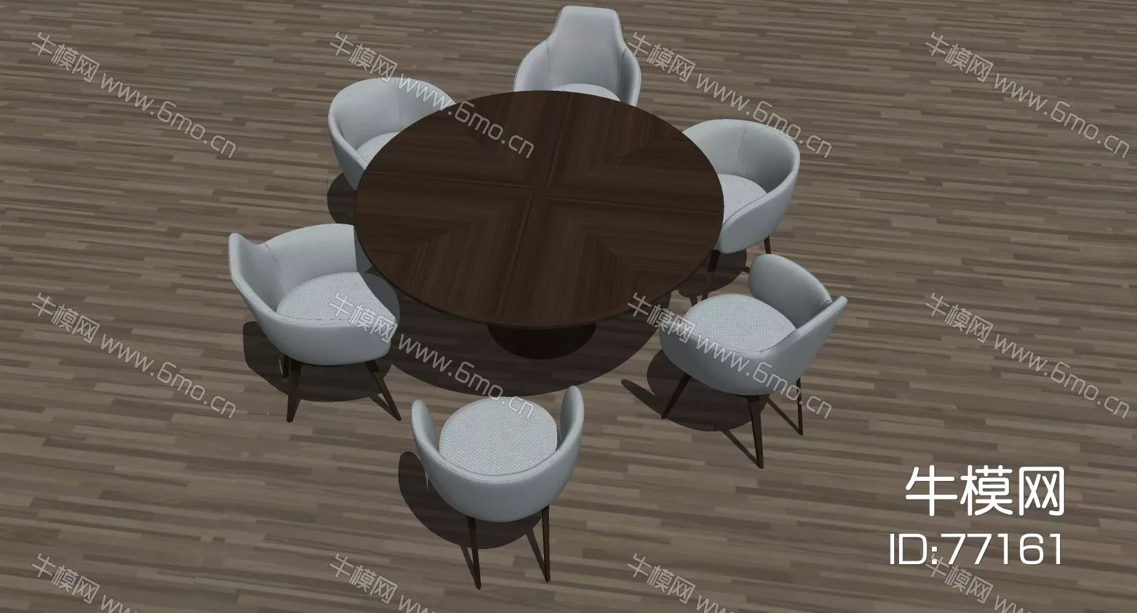 MODERN DINING TABLE SET - SKETCHUP 3D MODEL - ENSCAPE - 77161