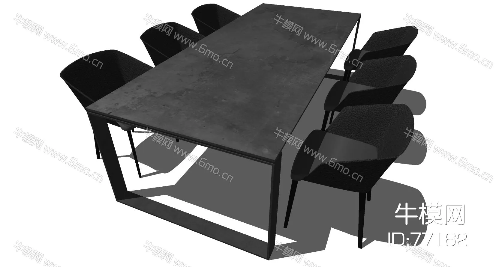 MODERN DINING TABLE SET - SKETCHUP 3D MODEL - ENSCAPE - 77162