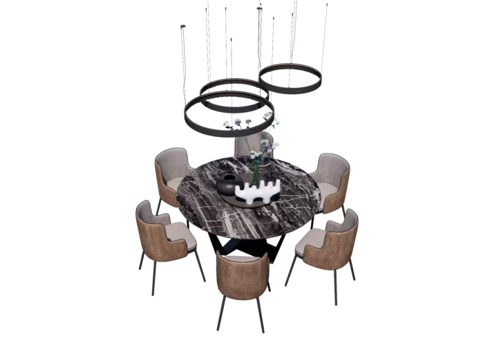 MODERN DINING TABLE SET - SKETCHUP 3D MODEL - ENSCAPE - ID06222