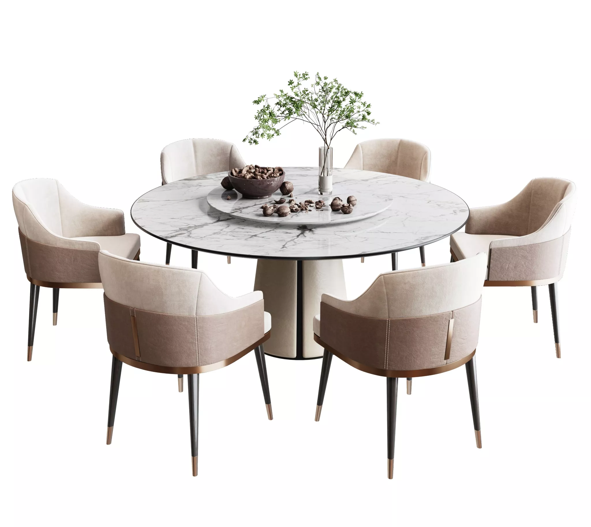 MODERN DINING TABLE SET - SKETCHUP 3D MODEL - VRAY - 244680