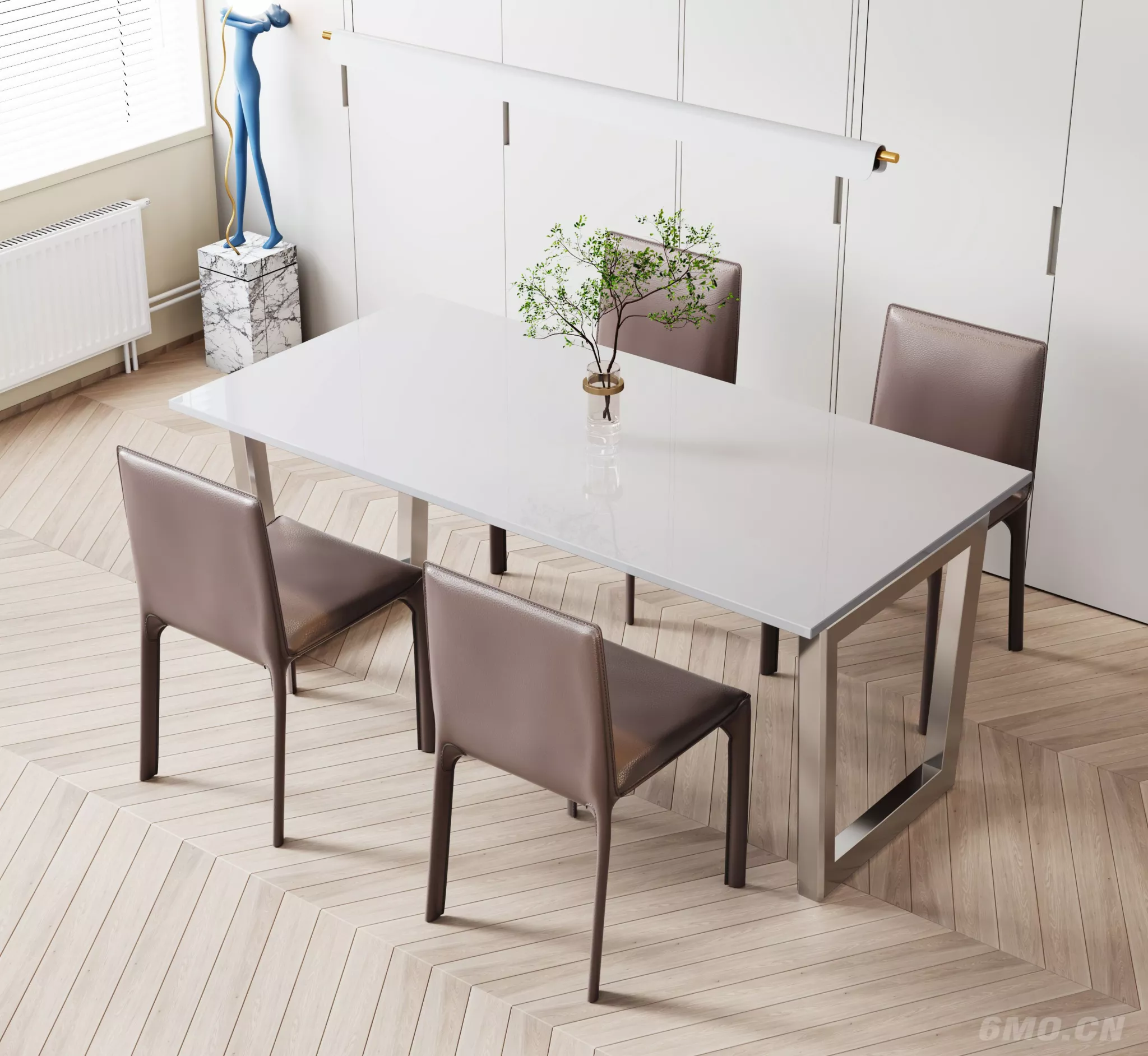 Modern Dining Table Set – Sketchup 3d Model – Vray – 247787 