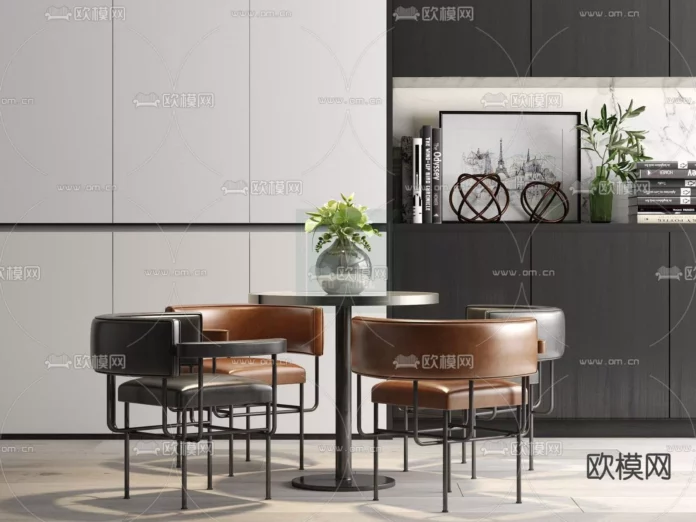 MODERN DINING TABLE SET - SKETCHUP 3D MODEL - VRAY OR ENSCAPE - ID06239