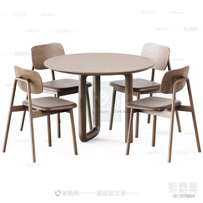 MODERN DINING TABLE SET - SKETCHUP 3D MODEL - VRAY OR ENSCAPE - ID06331