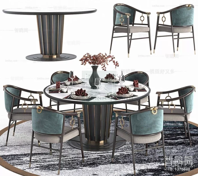 MODERN DINING TABLE SET - SKETCHUP 3D MODEL - VRAY OR ENSCAPE - ID06338