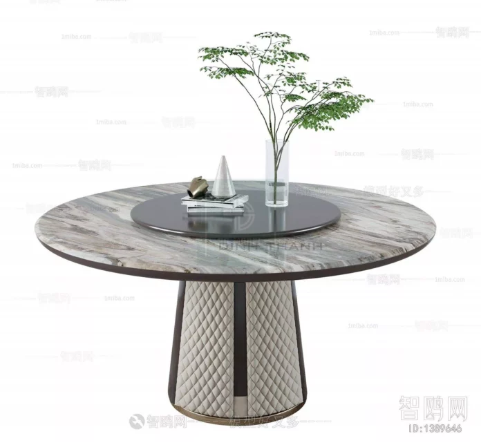 MODERN DINING TABLE SET - SKETCHUP 3D MODEL - VRAY OR ENSCAPE - ID06368