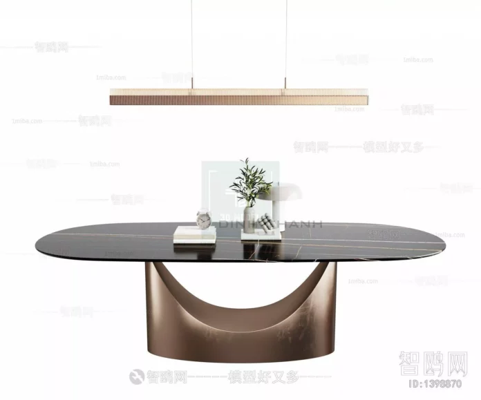 MODERN DINING TABLE SET - SKETCHUP 3D MODEL - VRAY OR ENSCAPE - ID06373