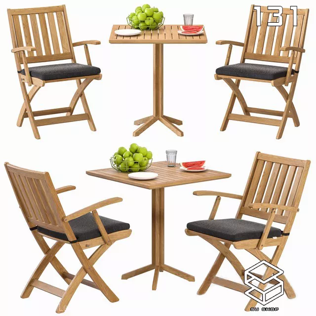 MODERN DINING TABLE SET - SKETCHUP 3D MODEL - VRAY OR ENSCAPE - ID06460