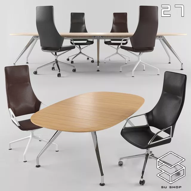 MODERN DINING TABLE SET - SKETCHUP 3D MODEL - VRAY OR ENSCAPE - ID06494