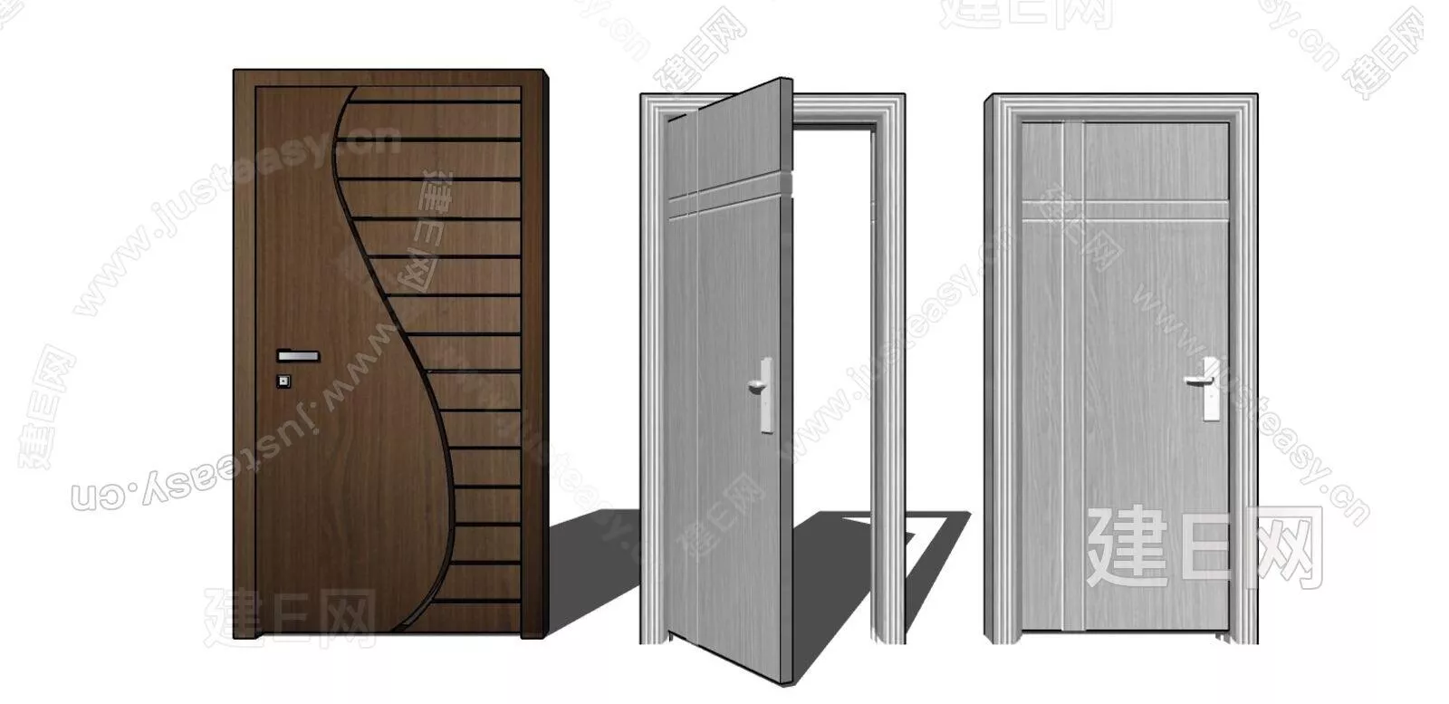 MODERN DOOR AND WINDOWS - SKETCHUP 3D MODEL - ENSCAPE - 105988291