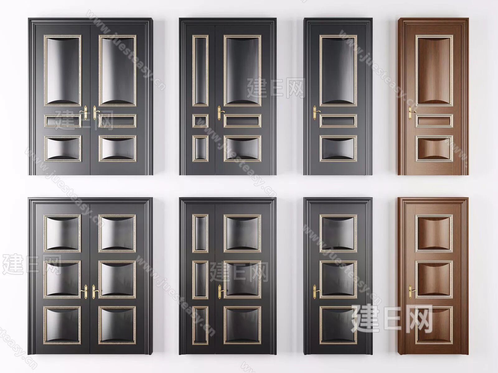 MODERN DOOR AND WINDOWS - SKETCHUP 3D MODEL - ENSCAPE - 110775736