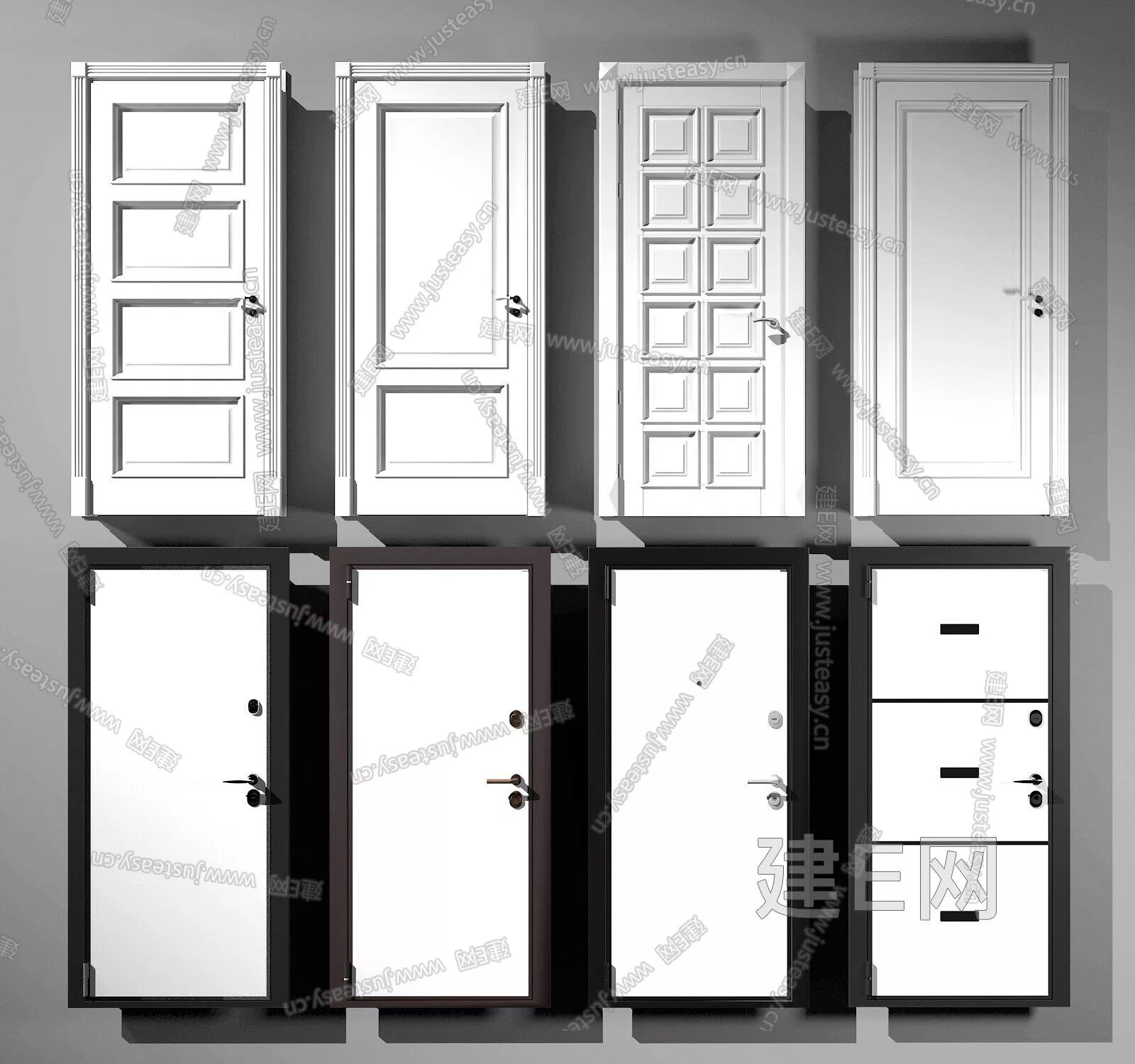 MODERN DOOR AND WINDOWS - SKETCHUP 3D MODEL - ENSCAPE - 111562164