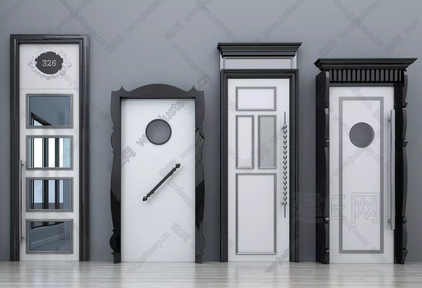 MODERN DOOR AND WINDOWS - SKETCHUP 3D MODEL - ENSCAPE - 111627696