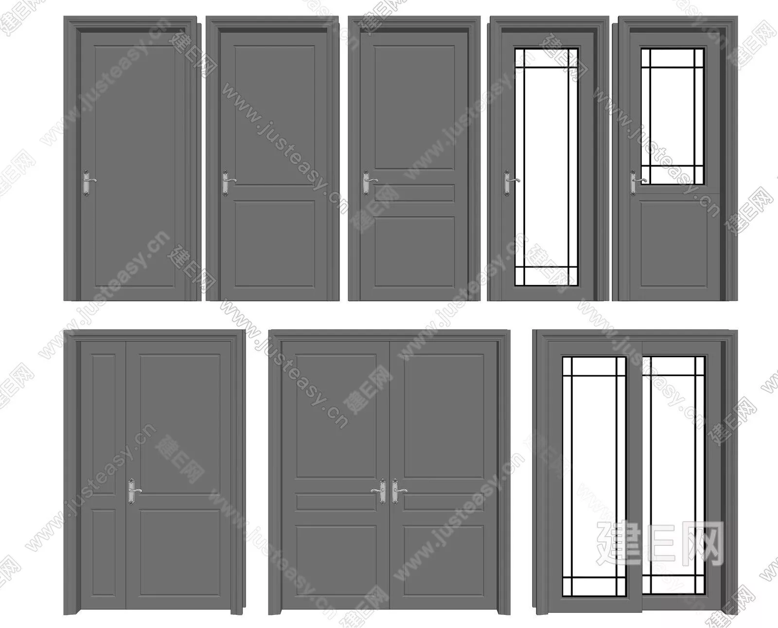 MODERN DOOR AND WINDOWS - SKETCHUP 3D MODEL - ENSCAPE - 111755692