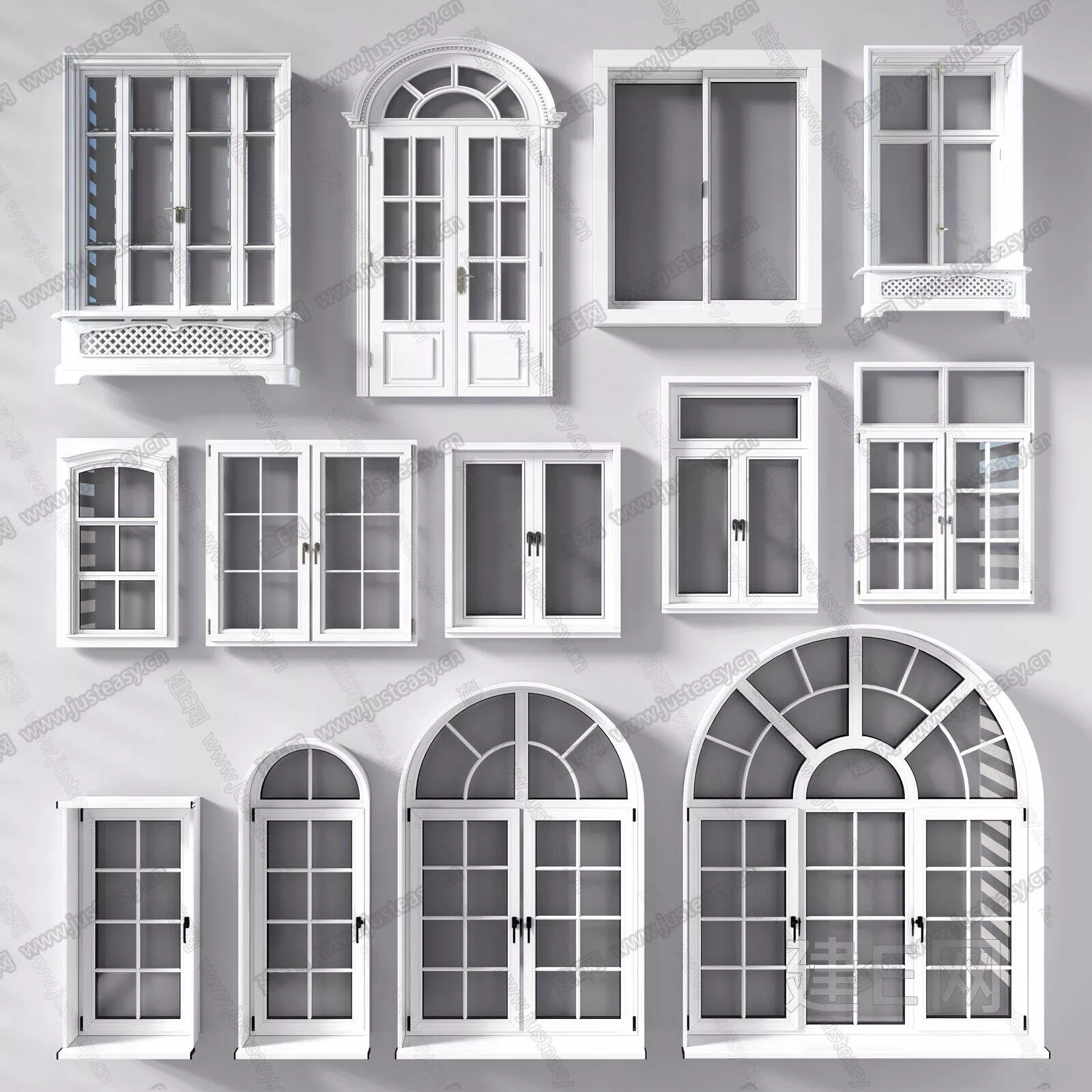 MODERN DOOR AND WINDOWS - SKETCHUP 3D MODEL - ENSCAPE - 112086284