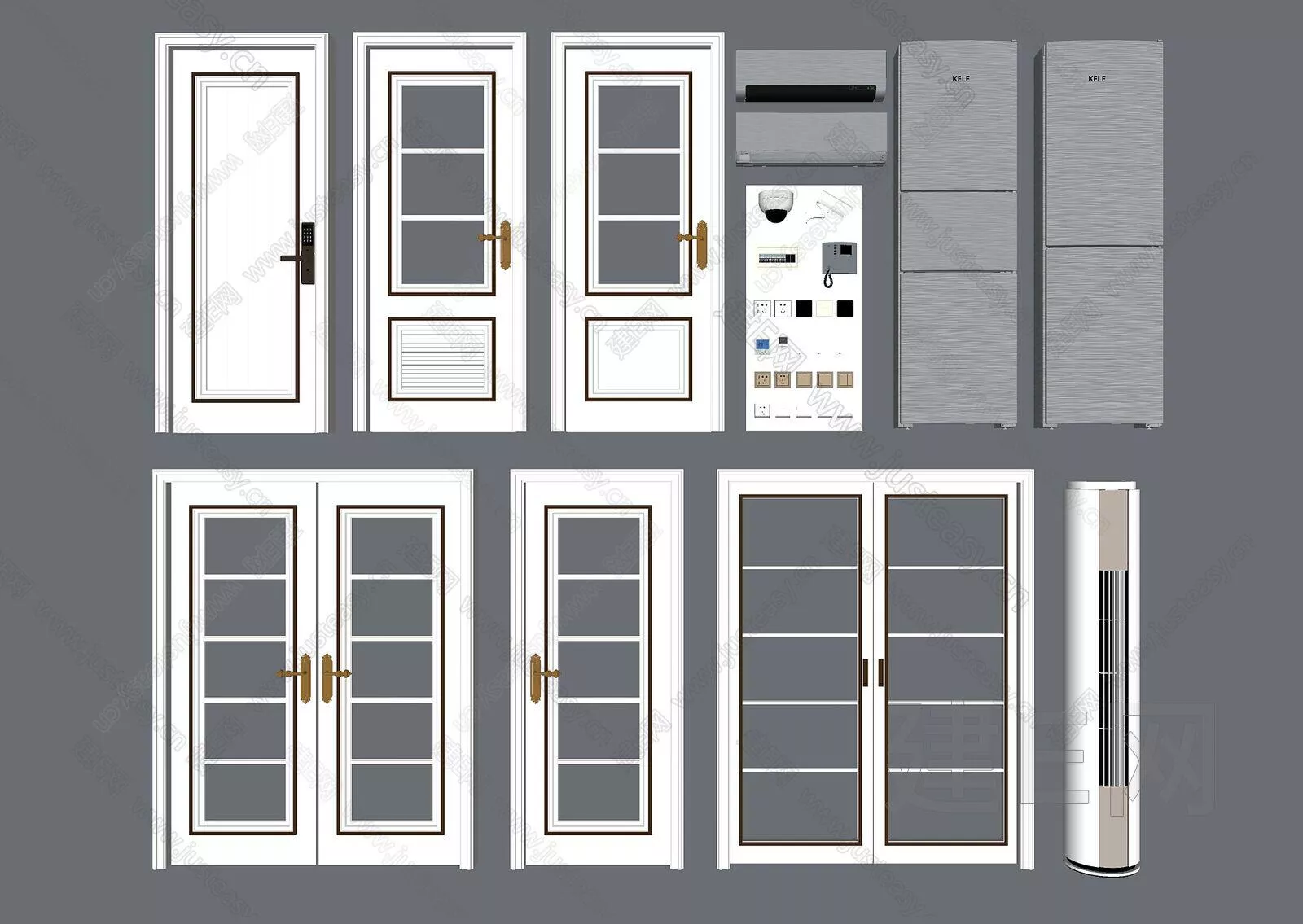 MODERN DOOR AND WINDOWS - SKETCHUP 3D MODEL - ENSCAPE - 112476479