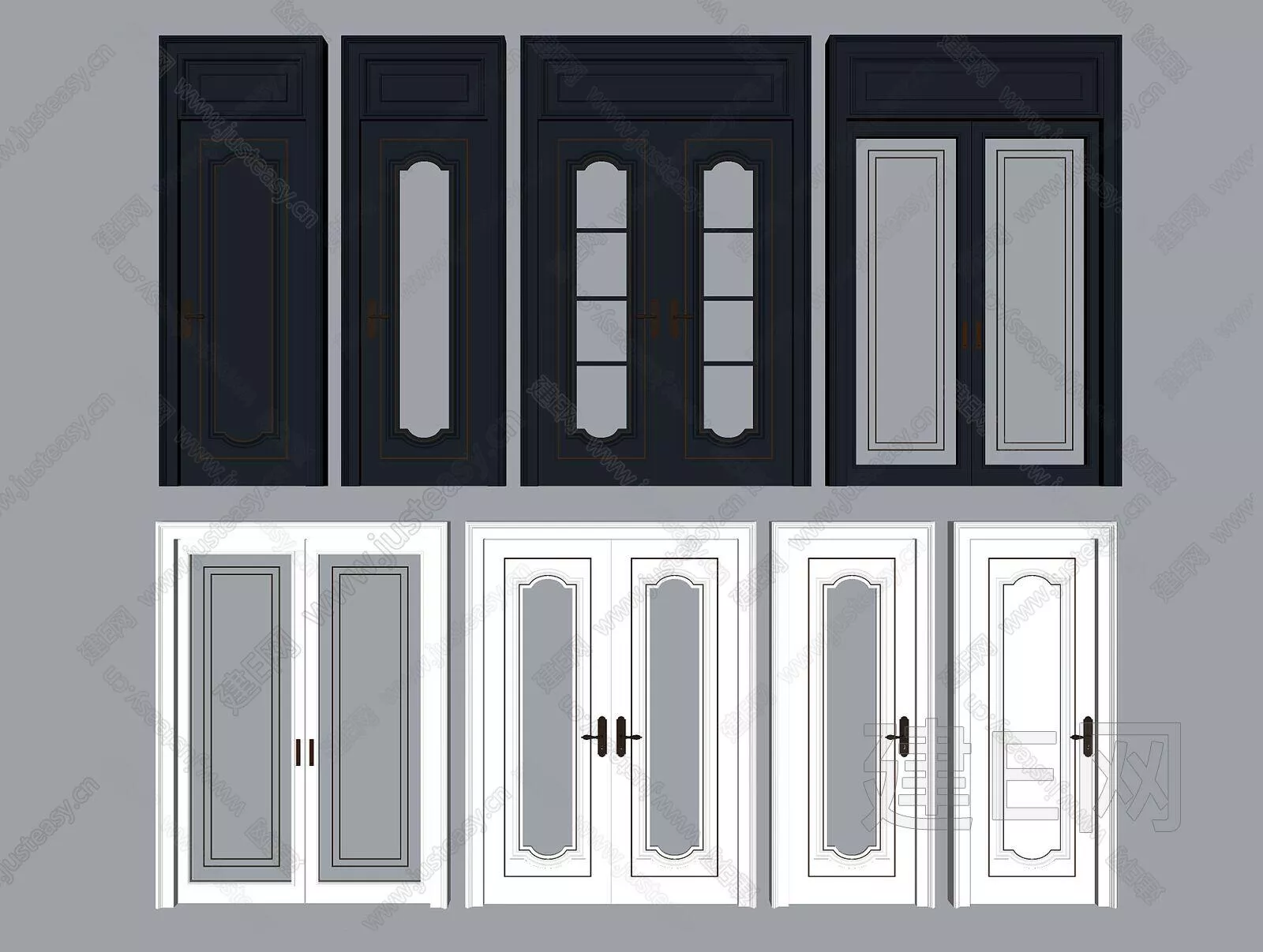 MODERN DOOR AND WINDOWS - SKETCHUP 3D MODEL - ENSCAPE - 112476655