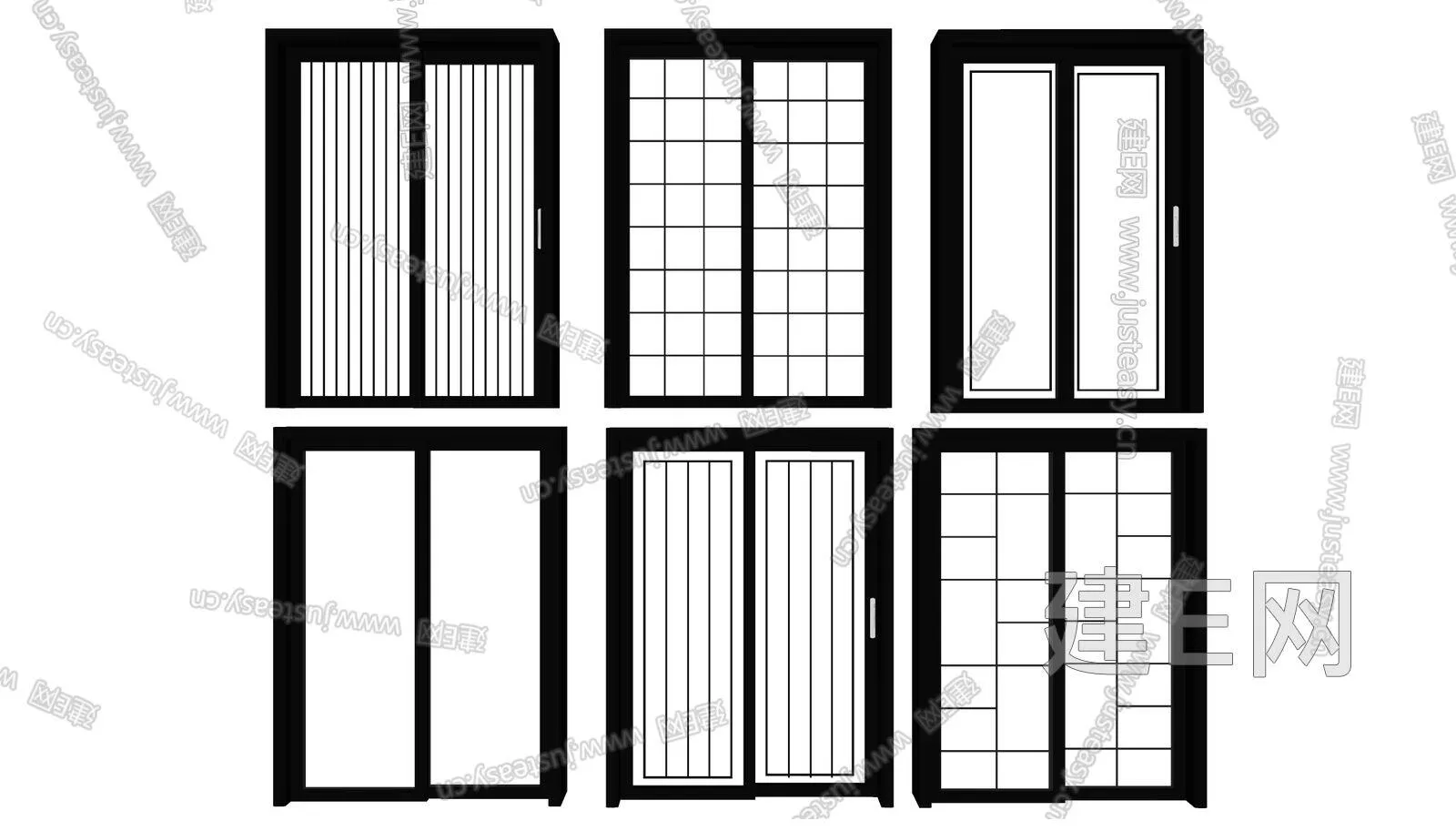 MODERN DOOR AND WINDOWS - SKETCHUP 3D MODEL - ENSCAPE - 112541991