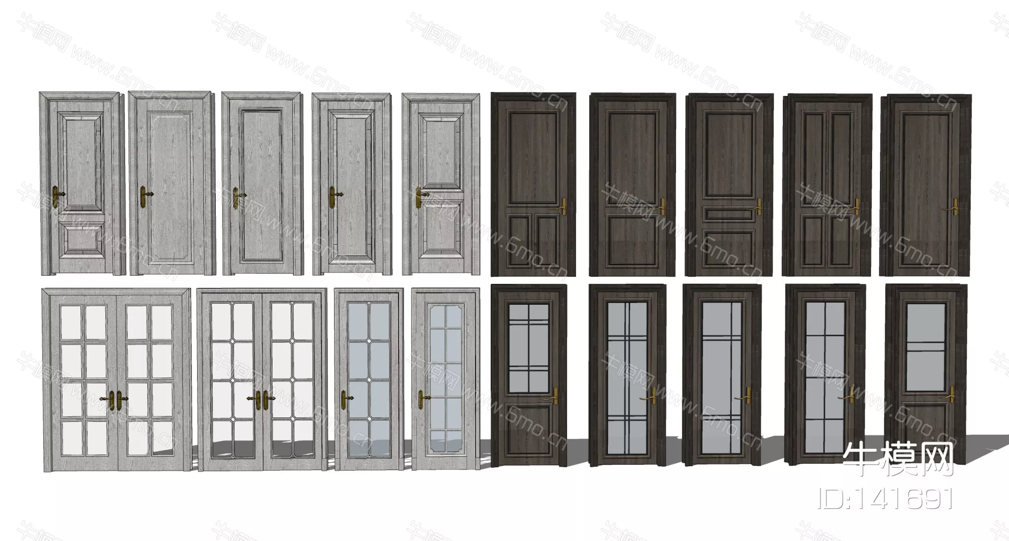 MODERN DOOR AND WINDOWS - SKETCHUP 3D MODEL - ENSCAPE - 141691