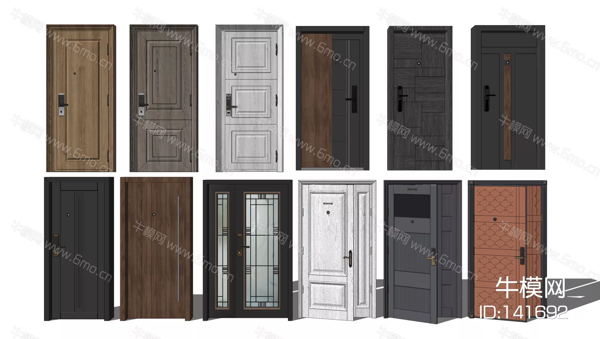MODERN DOOR AND WINDOWS - SKETCHUP 3D MODEL - ENSCAPE - 141692