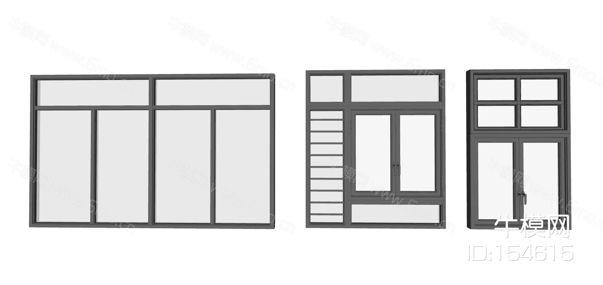 MODERN DOOR AND WINDOWS - SKETCHUP 3D MODEL - ENSCAPE - 154615