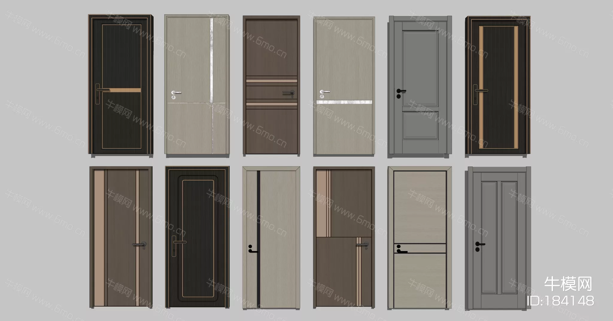 MODERN DOOR AND WINDOWS - SKETCHUP 3D MODEL - ENSCAPE - 184148